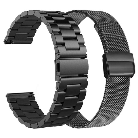 Bracelet en métal pour Huawei montre GT/GT2 46MM Honor Magic 2 Bracelet à bande intelligente sangles en acier inoxydable pour TicWatch Pro Bracelet Correa ► Photo 1/6