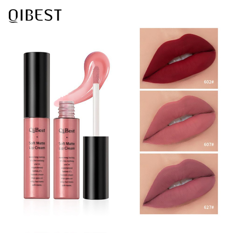 QIBEST liquide rouge à lèvres étanche brillant à lèvres 34 couleurs mat rouge à lèvres longue durée brillant à lèvres cosmétiques lèvres maquillage nu Maquiagem ► Photo 1/6