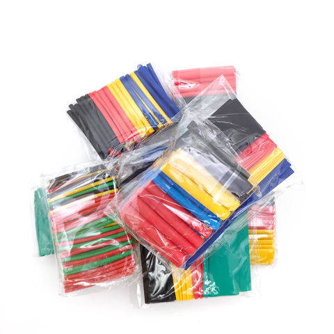Kits de tubes thermorétractables pour câbles électriques de voiture, en polyoléfine, 8 tailles, couleurs mélangées, 328 pièces/ensemble ► Photo 1/6
