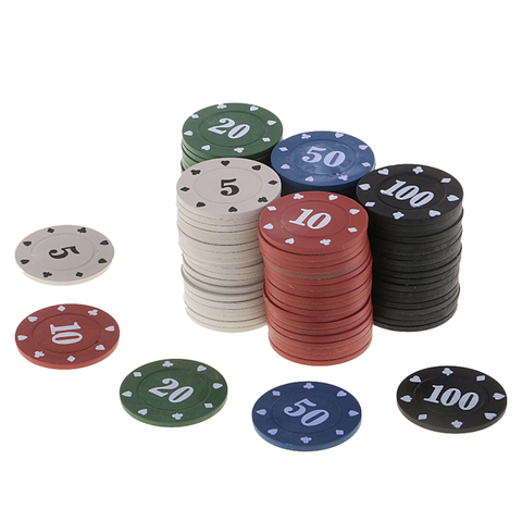 100 pièces Texas Poker puce comptage Bingo jetons ensembles Casino jeu de cartes Baccarat comptage accessoires ► Photo 1/6