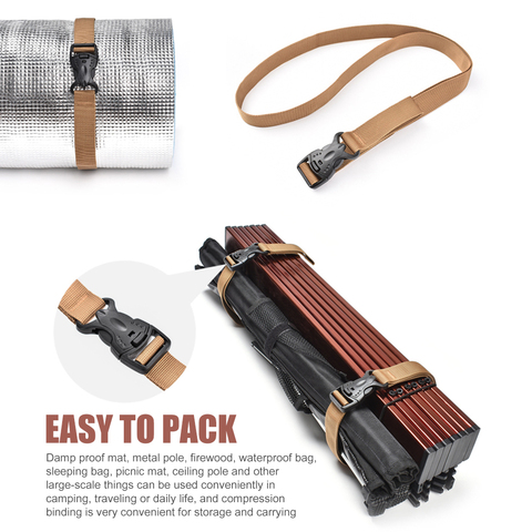 Randonnée Cargo stockage ceinture bagages boucle attaché serrer en plein air Camping Tour sangle pour la famille en plein air Camping approvisionnement ► Photo 1/6