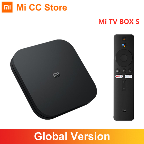 Version mondiale Xiaomi Mi TV Box S Android TV 9.0 4K Ultra HD 2GB 8GB WiFi IPTV ensemble Google Assistant Smart MiBox 4 lecteur multimédia ► Photo 1/6