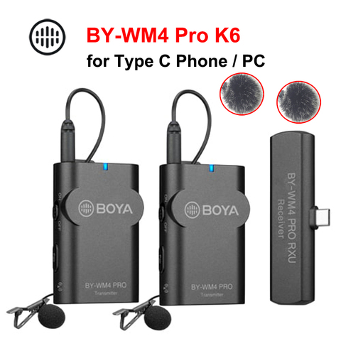 BOYA – Pro K6 Microphone sans fil, Interface type-c pour Smartphone HUAWEI OPPO VIVO XIAOMI PC Macbook Mic ► Photo 1/6