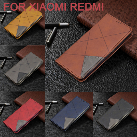 Étui portefeuille à rabat en cuir souple de luxe pour Xiaomi Redmi 7 7A 8 8A 8T 9 9T 10X Note 7 8 9 Pro 9S étui Max ► Photo 1/6