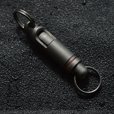 Boucle de suspension élastique en alliage de titane, pendentif pour porte-clés multifonctionnel, rapide ► Photo 1/5