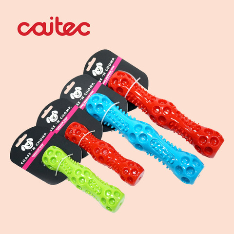 Jouets pour chiens CAITEC bâton de couinement flottant élastique adapté pour lancer et chasser jouet pour animaux de compagnie très doux 2 tailles disponibles ► Photo 1/6