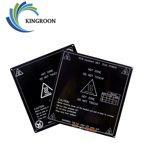 KINGROON – lit chauffant en aluminium 12V 24V MK2A MK3, partie d'imprimante 3D, plate-forme d'impression, lit chaud 220x220mm ► Photo 1/6