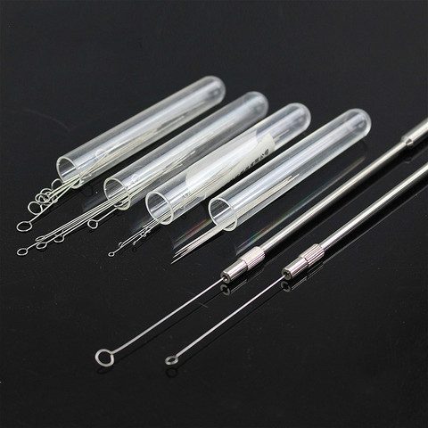 Boucle d'inoculation de chrome, tige de réaction de flamme, anneau d'inoculation, diamètre 1mm/2mm/3mm/4mm/5mm 10 / PK ► Photo 1/4