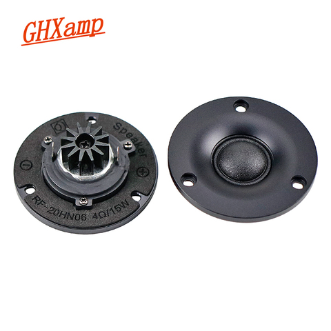 GHXAMP – haut-parleur de Tweeter 2.5 pouces en néodyme, 4ohm, 15W, colle d'amortissement, haut-parleur dôme en soie, 20 cœurs, son doux, 2 pièces ► Photo 1/6