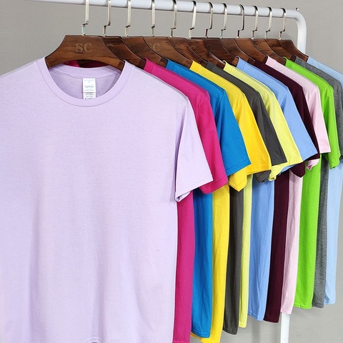 100% coton ue taille 21 couleurs hommes à manches courtes t-shirt Fitness T-shirts hommes O cou homme hauts hommes T-shirts XS-XXL livraison gratuite ► Photo 1/1