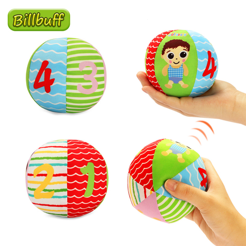 Nouveau bébé jouets mignon Animal balle doux en peluche jouets mobiles avec son bébé hochet infantile musculation balle jouets pour 0-12 mois cadeau ► Photo 1/6