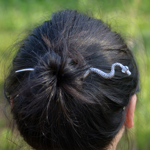 Gothique serpent cheveux bâton bijoux Medusa épingle à cheveux païen Wicca cheveux bijoux ► Photo 1/2