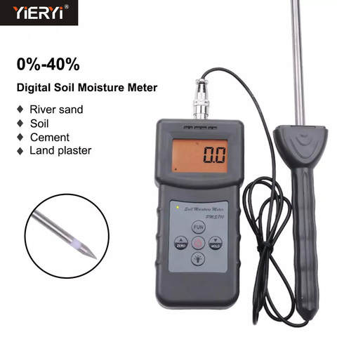 Yieryi Portable nouvelle marque PMS710 numérique compteur d'humidité du sol Test rivière sable sol ciment terre Plater capteur outil ► Photo 1/6