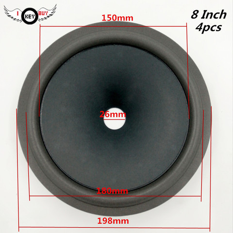 4 pièces 8 pouces haut-parleur papier cône bassin mousse bord lisse Surface cônes 198mm * 180mm * 150mm * 26mm noyau * hauteur 40mm Woofer haut-parleur pièces ► Photo 1/6