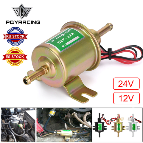 Nouveau 12V 24V pompe à carburant électrique basse pression boulon fixation fil Diesel essence HEP-02A pour voiture carburateur moto ATV ► Photo 1/6