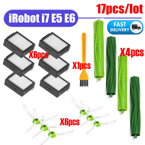 Accessoires pour Robot aspirateur Robot série I, brosse latérale, brosse latérale, filtre Hepa pour iRobot Roomba i7 E5 E6, pièces de rechange de rechange ► Photo 1/6