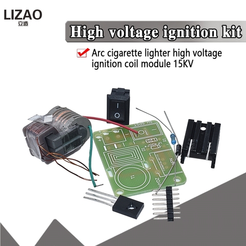 Générateur d'allumage d'arc à haute fréquence cc 15KV, onduleur Boost Up 18650, Kit de bricolage, Suite de transformateur U Core 3.7V ► Photo 1/6