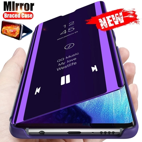 Étui à rabat miroir intelligent pour Samsung Galaxy, pour modèles A71, A51, A70, A50, S8, S9, S10, S20 Plus, A21, A31M31, A30S, A50S, A40, A60, A80, A10, A81, M30S ► Photo 1/6