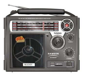 Radio multibande classique d'extérieur ultra-puissante et lecteur MP3 USB, Radio FM/AM/SW ► Photo 1/6