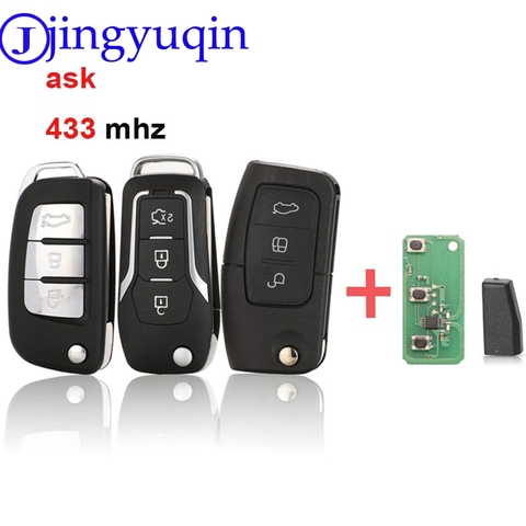 Jingyuqin-étui pour clé télécommande pliable à 3 boutons, pour Ford Fiesta Focus 2 Ecosport, Kuga, Escape C Max Ka, HU101 / FO21 ► Photo 1/4