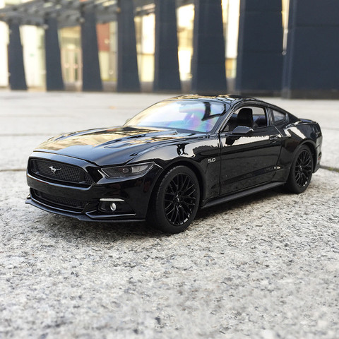 Welly – voiture de sport noire Ford Mustang GT 1:24 2015, modèle de Supercar en alliage, cadeau de Collection ► Photo 1/6