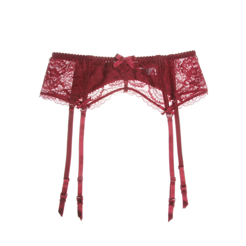 Nouveauté femmes dentelle broderie sexy porte-jarretelles sous-vêtements dames noir vin rouge rose jarretière CYHWR ► Photo 1/4