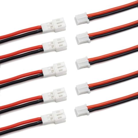 10 paires améliorées minuscule Whoop JST-PH 2.0 mâle et femelle connecteur câble pour batterie JJRC H36 H67 lame Inductrix E010 E013 ► Photo 1/6