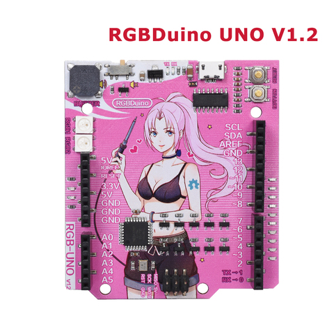 Rgbw duino UNO V1.2 Jenny, carte de développement ATmega328P, puce CH340C VS Arduino UNO R3, mise à niveau pour Raspberry Pi 4 Raspberry Pi 3B ► Photo 1/6