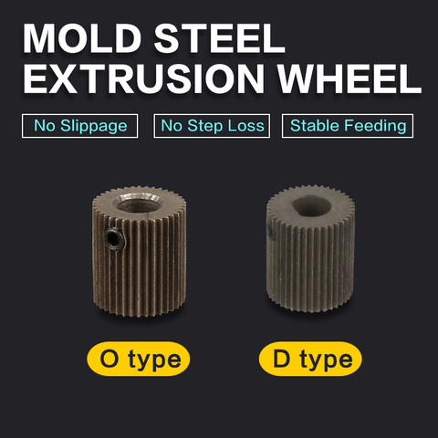 Haute qualité 3D imprimante accessoires extrusion roue 38 dent moule en acier linéaire extrudeuse Filament engrenage d'entraînement pour extrudeuse 1 pièces ► Photo 1/6