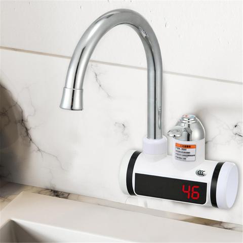 Robinet de chauffe-eau de cuisine électrique EU/US Plug robinet de chauffe-eau instantané sans réservoir pour fournitures de salle de bain de cuisine ► Photo 1/6