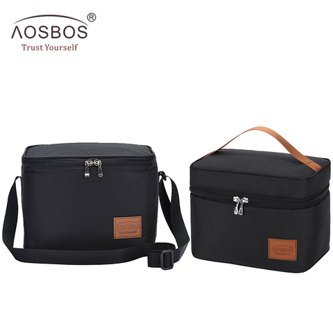 Aosbos Portable thermique déjeuner sacs pour femmes enfants hommes mode pique-nique refroidisseur déjeuner sac isolé voyage alimentaire fourre-tout sacs boîte 2022 ► Photo 1/6