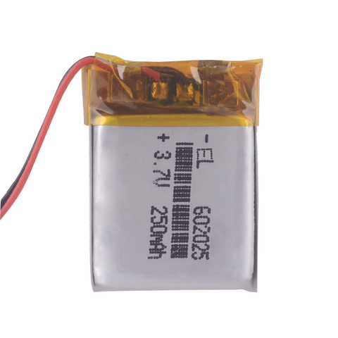 3.7V 250mAh 602025 Lithium polymère li-po Li ion batteries rechargeables pour Mp3 MP4 MP5 GPS mobile bluetooth ► Photo 1/4