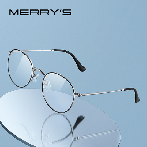 MERRYS-monture de lunettes rondes classiques, pour hommes et femmes, à la mode, pour myopie, Prescription, montures optique-lunetterie, S2547 ► Photo 1/6