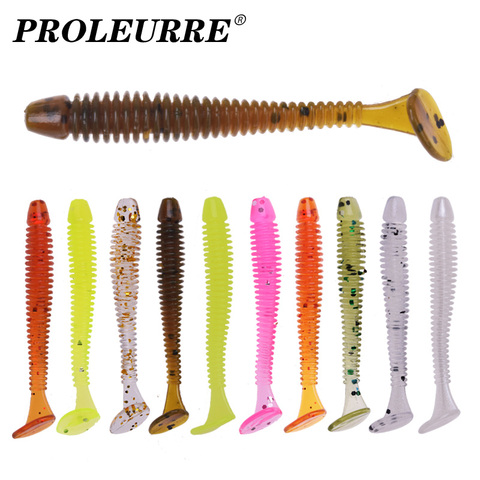 10 pièces facile à Shiner Silicone vers appâts souples 5cm 0.7g gigotant Wobblers leurres de pêche appâts artificiels pour matériel de carpe basse ► Photo 1/6