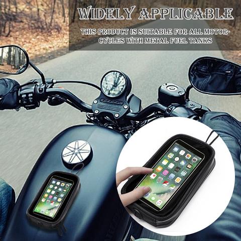 Sac de réservoir de carburant de Moto universel avec réservoir de carburant de Moto étanche magnétique pour étui de support de téléphone portable écran tactile Transparent ► Photo 1/6