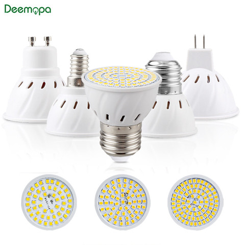 E27 E14 Lampada LED Projecteur GU10 MR16 240V Bombillas LAMPE À LED 220V 110V 48 60 80LED s 2835 SMD LED ampoule LED AMPOULE ÉCLAIRAGE Intérieur ► Photo 1/6