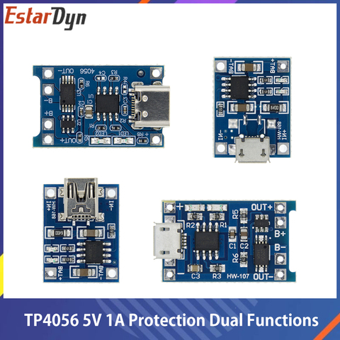 Module de chargement de batterie au Lithium, TP4056 + Protection double fonction 5V 1A Micro USB 18650 ► Photo 1/6