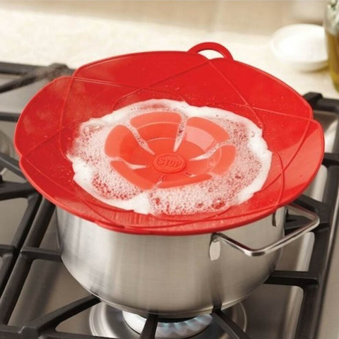 Bouchon de déversement en Silicone multifonctionnel, couvercle de Pot Anti-débordement, couvercle de Pot de 28.5cm de diamètre, gadgets de cuisine, couvercles de Pot, ustensile ► Photo 1/3