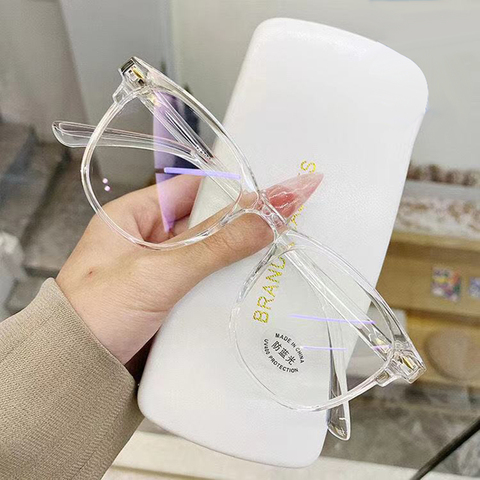 Lunettes de myopie carrées pour femmes et hommes, verres Anti-lumière bleue avec dioptrie moins-1.0 -1.5 -2.5 -6.0 ► Photo 1/6
