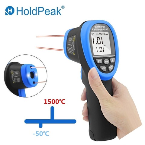 Holdpeak – thermomètre numérique double Laser HP-1320, affichage LCD sans Contact, infrarouge IR, sélection C/F, pyromètre ► Photo 1/6