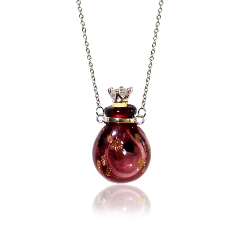 1PC Murano verre parfum collier huile essentielle diffuseur bouteille bijoux collier en acier inoxydable chaîne collier pour les femmes ► Photo 1/6