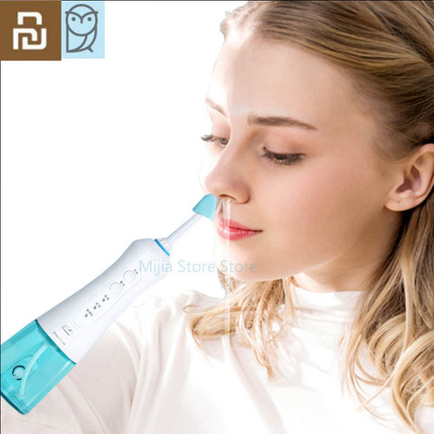 Youpin Miaomiaoce électrique irrigateur Nasal lavage 360 degrés Rotation propre nez allergique rhinite Congestion nasale éternuement H33 ► Photo 1/6