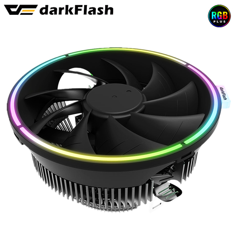 DarkFlash Aigo coque d'ordinateur refroidisseur de processeur radiateur aluminium 12V processeur refroidisseur refroidisseur de processeur ventilateur de refroidissement pour Intel AM2/AM3/AM4 ► Photo 1/6