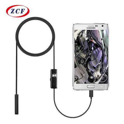 5.5mm Objectif 6LED Android Endoscope 1 m/1.5 m/2 m/3.5 m/5 m câble D'inspection Endoscope Micro USB Endoscope Caméra pour PC Smartphone ► Photo 1/6