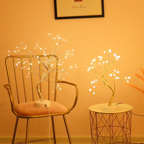 LED veilleuse perle bonsaï Table tactile arbre lumière gypsophile lumière économie d'énergie lampe maison fête mariage décoration de noël ► Photo 1/6