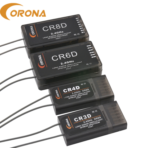 Corona-récepteur CR3D/CR4D/CR6D/CR8D 2.4Ghz, 3ch ~ 8CH, (V2 DSSS), Compatible avec CT8Z/CT8J/CT8F pour Drones à ailes fixes Air RC ► Photo 1/5