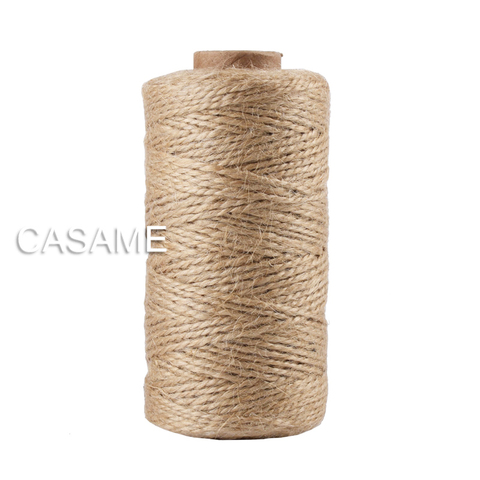 Ficelle en Jute naturelle de 100m, cordes en chanvre pour emballage de cadeaux de mariage, bricolage artisanal pour fleuristes, pour Scrapbooking ► Photo 1/6