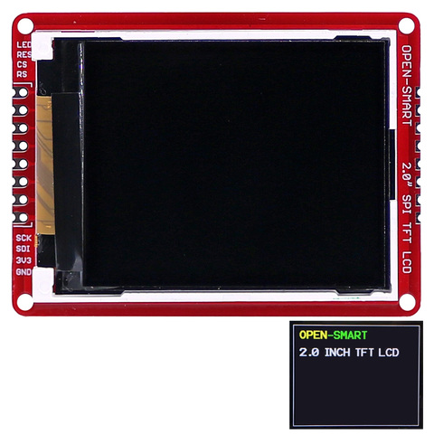 Panneau de dérivation de bouclier LCD, Module avec broches SMD pour Arduino Nano Pro Mini UNO R3 Mega2560, série SPI TFT 3.3V 2.0 