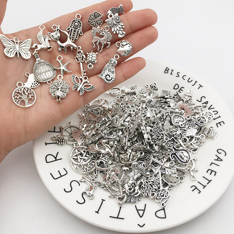30 pièces mixte Vintage métal animaux oiseaux breloques perles Bracelet à bricoler soi-même pendentif Neacklace accessoires pour la fabrication de bijoux ► Photo 1/6