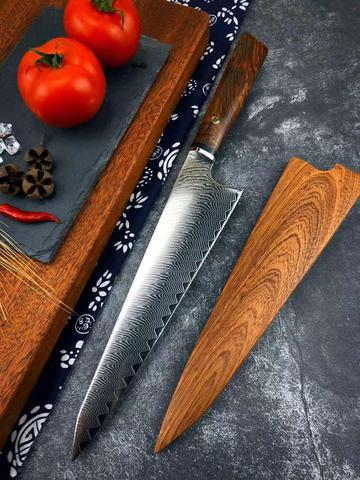 Couteau de chef damas vg10 en acier, ustensile de cuisine japonais, couteau à couperet tranchant, ensemble de couteaux de cuisine ► Photo 1/6